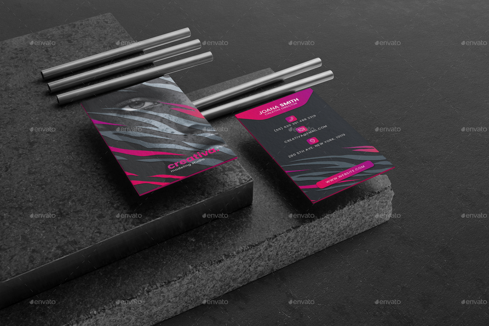 Modeling Business Card, Print Templates GraphicRiver